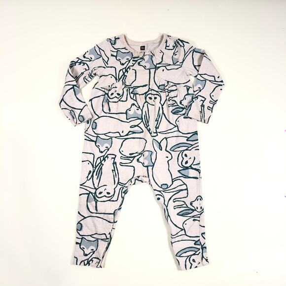 TEA OWL PRINT GIRLS ROMPER SIZE 18/24M - Picture 1 of 2